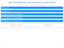 Tablet Screenshot of bramhammedicalcentre.nhs.uk